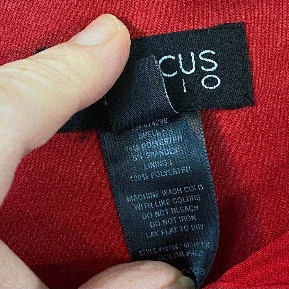 EN FOCUS STUDIO Red Texture Mini Dress Size 12 - Picture 5 of 6